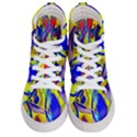 Yellow triangles abstract Women s Hi-Top Skate Sneakers View1