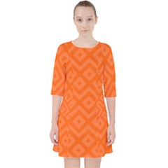 Orange Maze Pocket Dress