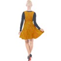 Sunshine Orange Plunge Pinafore Velour Dress View2