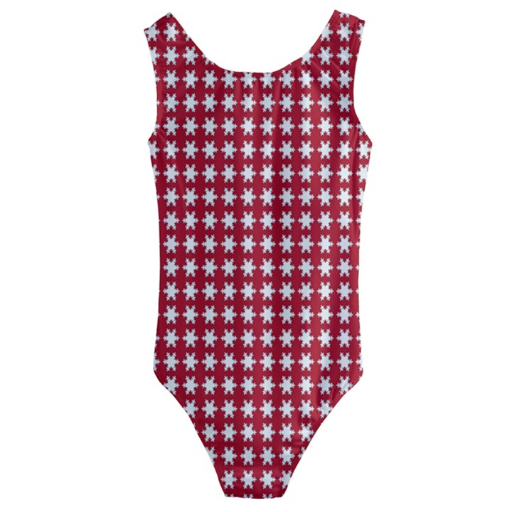 Red White Stars Kids  Cut-Out Back One Piece Swimsuit