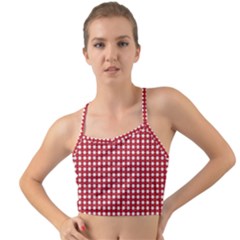 Red White Stars Mini Tank Bikini Top