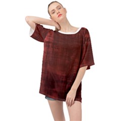 Red Grunge Oversized Chiffon Top