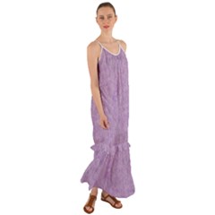 Lavender Elegance Cami Maxi Ruffle Chiffon Dress by retrotoomoderndesigns