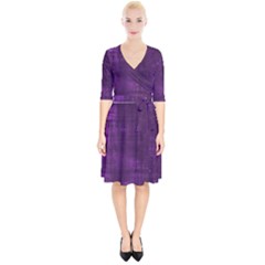 Purple Grunge Wrap Up Cocktail Dress by retrotoomoderndesigns