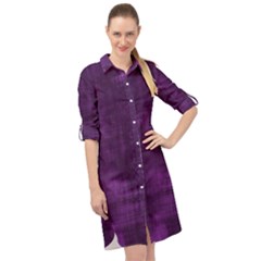 Purple Grunge Long Sleeve Mini Shirt Dress by retrotoomoderndesigns