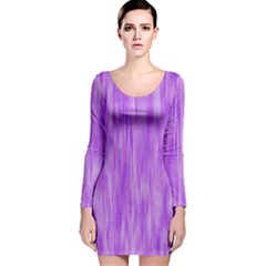 Purple Lavender Splash Long Sleeve Velvet Bodycon Dress by retrotoomoderndesigns