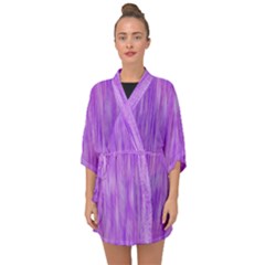 Purple Lavender Splash Half Sleeve Chiffon Kimono by retrotoomoderndesigns