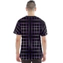 Neon Purple Black Grid Men s Sports Mesh Tee View2