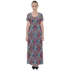 New Arrivals-a-16 High Waist Short Sleeve Maxi Dress by ArtworkByPatrick