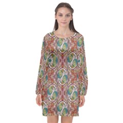 New Arrivals-a-16 Long Sleeve Chiffon Shift Dress  by ArtworkByPatrick