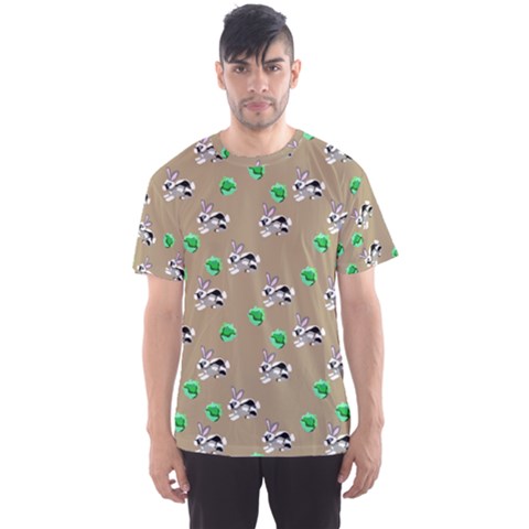 Bunnies Pattern Men s Sports Mesh Tee by bloomingvinedesign