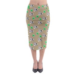 Bunnies Pattern Midi Pencil Skirt by bloomingvinedesign