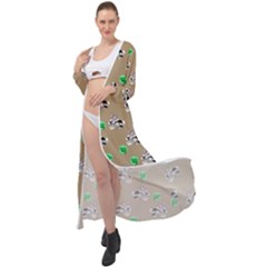 Bunnies Pattern Maxi Chiffon Beach Wrap