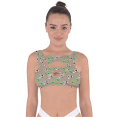 Bunnies Pattern Bandaged Up Bikini Top