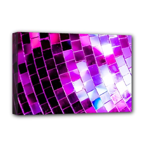 Purple Disco Ball Deluxe Canvas 18  X 12  (stretched) by essentialimage