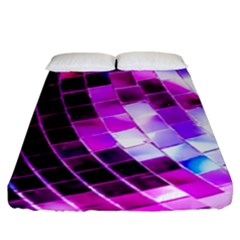 Purple Disco Ball Fitted Sheet (king Size) by essentialimage