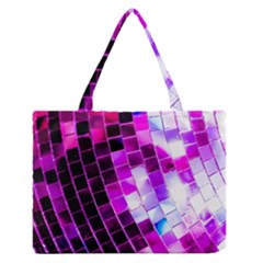 Purple Disco Ball Zipper Medium Tote Bag by essentialimage