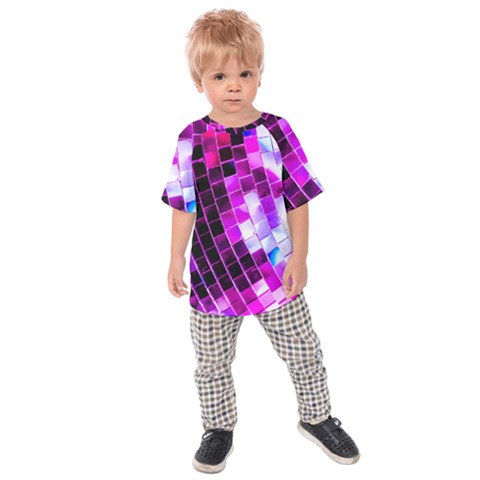 Purple Disco Ball Kids  Raglan Tee by essentialimage