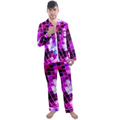 Purple Disco Ball Men s Satin Pajamas Long Pants Set by essentialimage