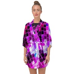 Purple Disco Ball Half Sleeve Chiffon Kimono by essentialimage