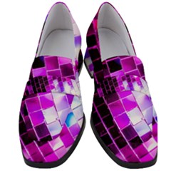 Purple Disco Ball Women s Chunky Heel Loafers by essentialimage