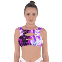 Purple Disco Ball Bandaged Up Bikini Top