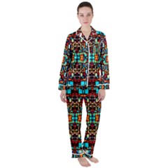 New Arrivals-a-17 Satin Long Sleeve Pyjamas Set by ArtworkByPatrick