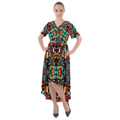 New Arrivals-a-17 Front Wrap High Low Dress by ArtworkByPatrick