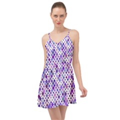 Purple Squared Summer Time Chiffon Dress