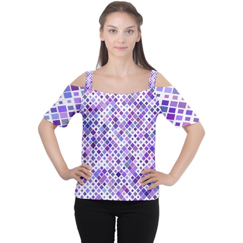 Purple Squared Cutout Shoulder Tee by retrotoomoderndesigns