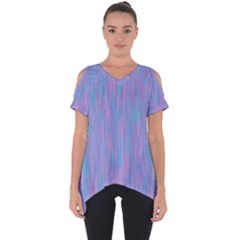 Purple Turquoise Watercolors Cut Out Side Drop Tee by retrotoomoderndesigns