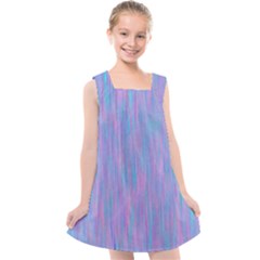 Purple Turquoise Watercolors Kids  Cross Back Dress by retrotoomoderndesigns