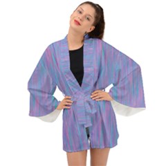 Purple Turquoise Watercolors Long Sleeve Kimono by retrotoomoderndesigns