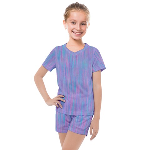 Purple Turquoise Watercolors Kids  Mesh Tee And Shorts Set by retrotoomoderndesigns