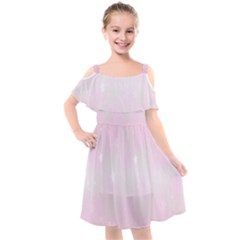 Pink Stars Kids  Cut Out Shoulders Chiffon Dress