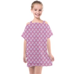 Pretty Pink Flowers Kids  One Piece Chiffon Dress