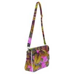 Coleus & Petunia Shoulder Bag With Back Zipper by Riverwoman