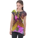 Coleus & Petunia Cap Sleeve High Low Top View1