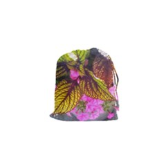 Coleus & Petunia Drawstring Pouch (xs) by Riverwoman