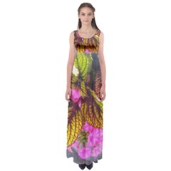 Coleus & Petunia Empire Waist Maxi Dress by Riverwoman