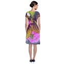 Coleus & Petunia Short Sleeve Front Wrap Dress View2