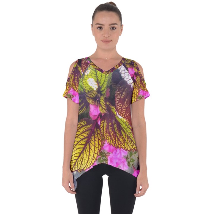 Coleus & Petunia Cut Out Side Drop Tee