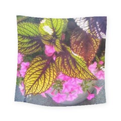 Coleus & Petunia Square Tapestry (small) by Riverwoman