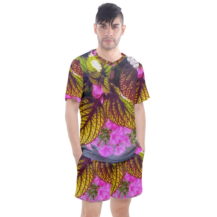 Coleus & Petunia Men s Mesh Tee and Shorts Set