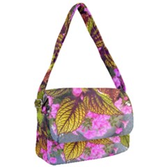 Coleus & Petunia Courier Bag by Riverwoman