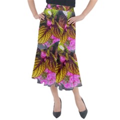 Coleus & Petunia Midi Mermaid Skirt