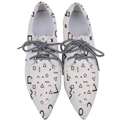 Memphis Pattern Women s Pointed Oxford Shoes