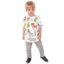 Cute Safari Animals Seamless Pattern Kids  Raglan Tee View1