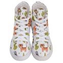 Cute Safari Animals Seamless Pattern Women s Hi-Top Skate Sneakers View1