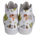 Cute Safari Animals Seamless Pattern Women s Hi-Top Skate Sneakers View4